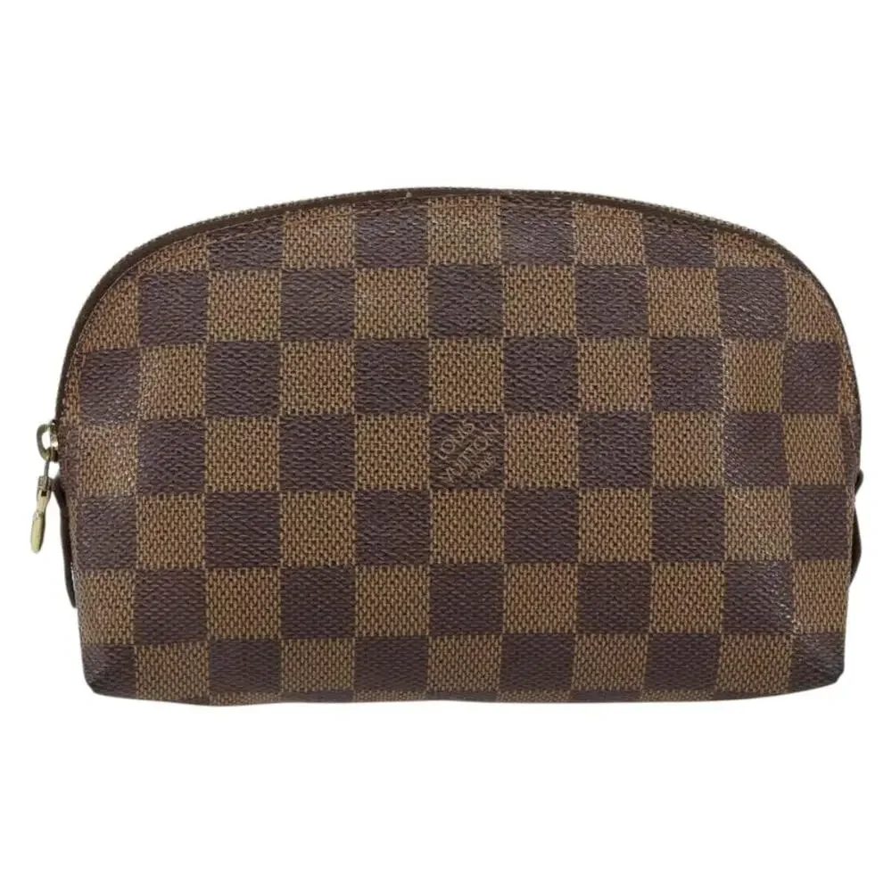Louis Vuitton Damier Ebene Pochette Cosmetic PM Pouch Brown